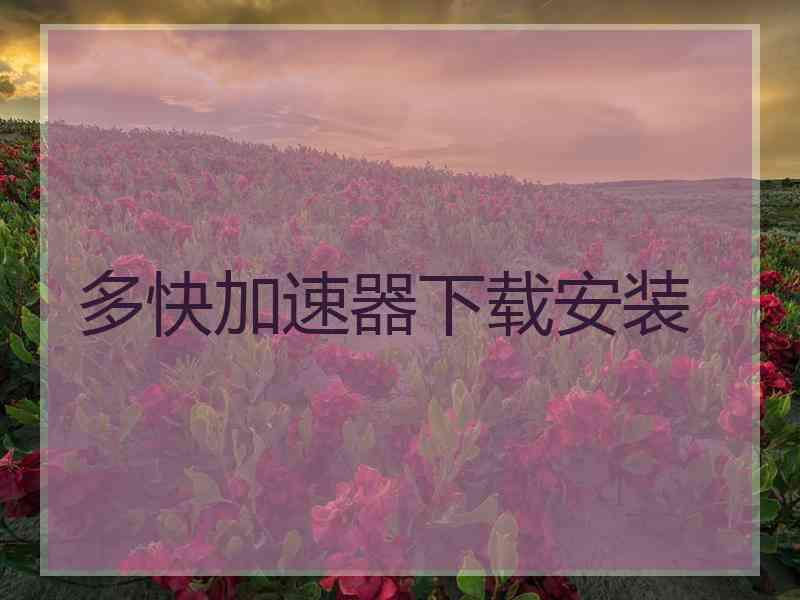 多快加速器下载安装