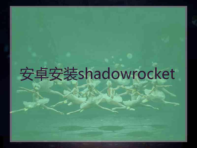 安卓安装shadowrocket