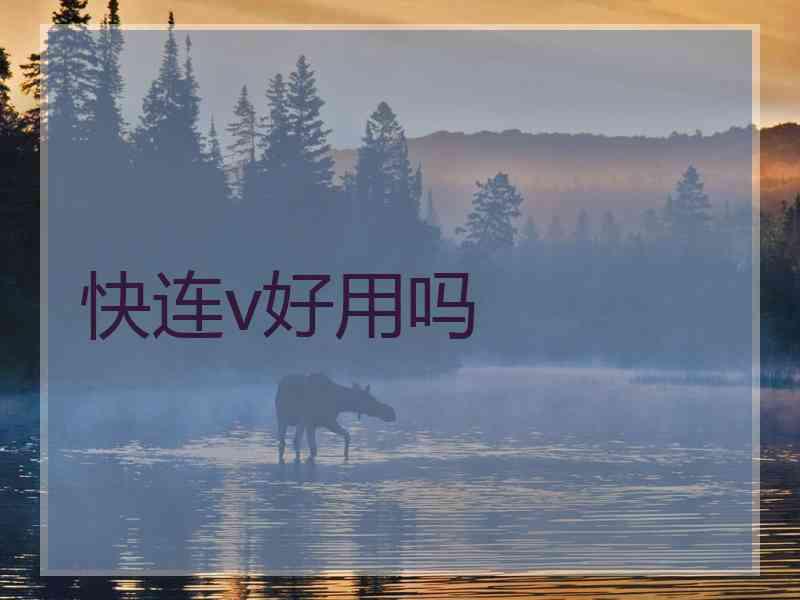 快连v好用吗