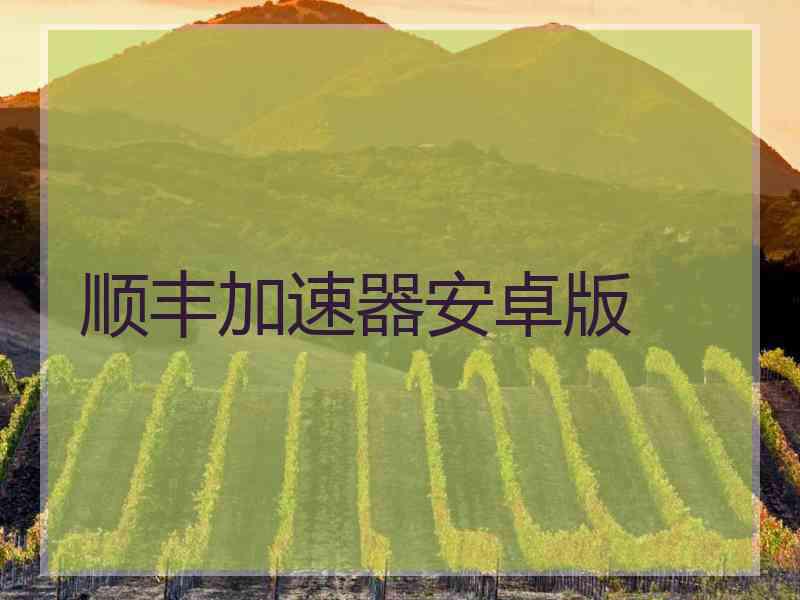 顺丰加速器安卓版