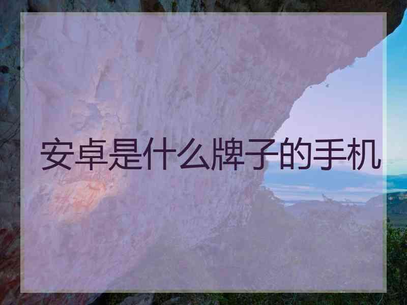 安卓是什么牌子的手机