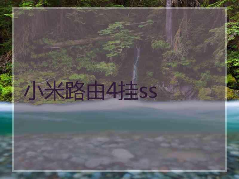 小米路由4挂ss