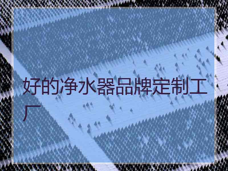好的净水器品牌定制工厂