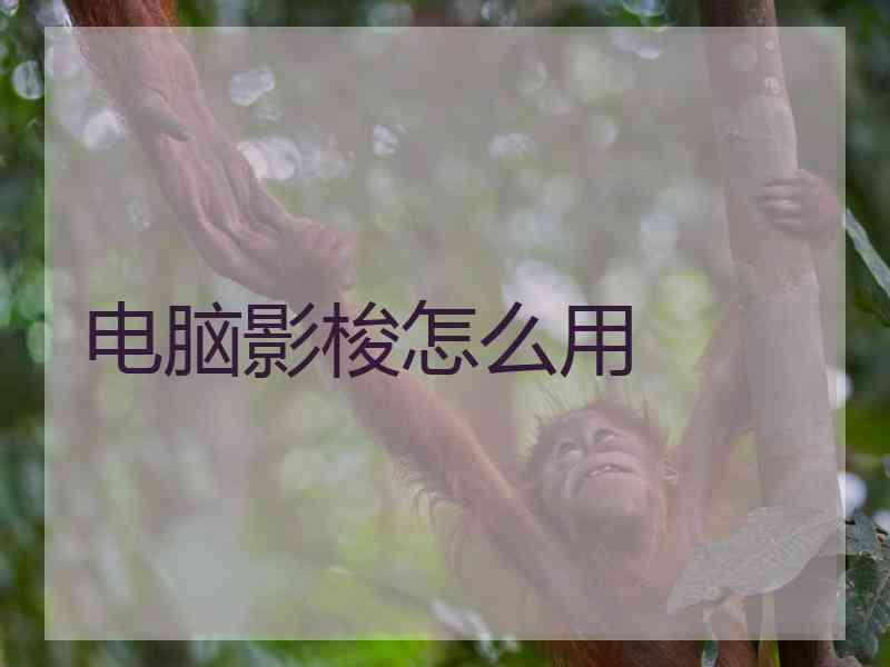 电脑影梭怎么用