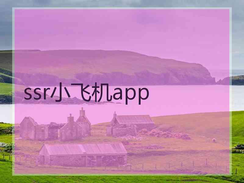 ssr小飞机app