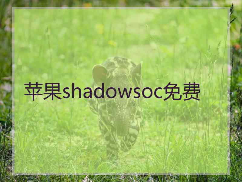 苹果shadowsoc免费