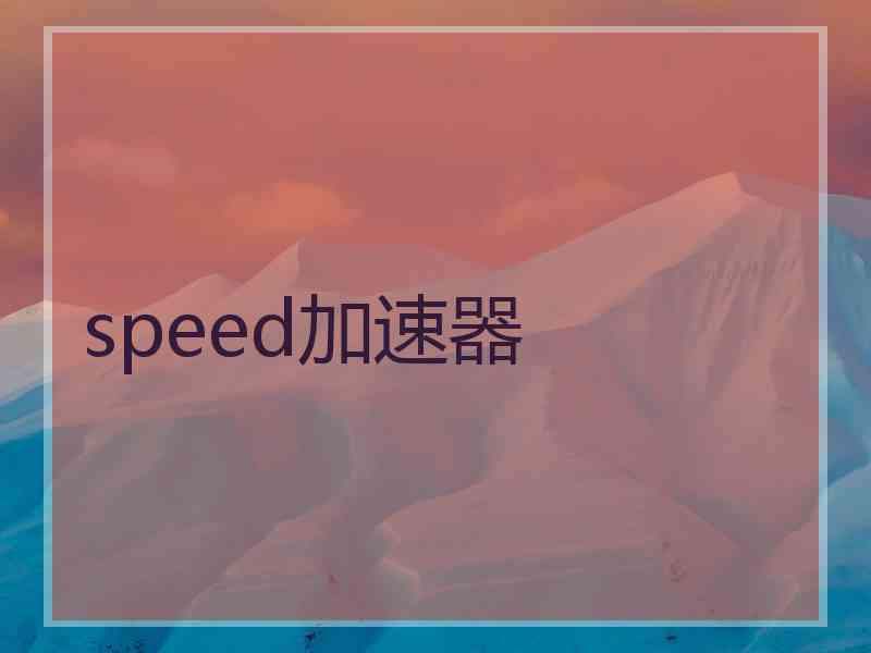 speed加速器