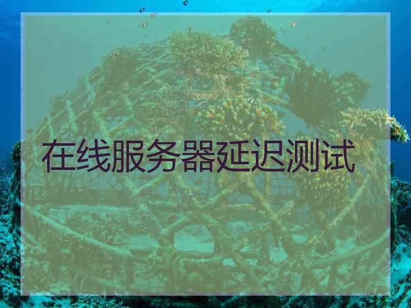 在线服务器延迟测试