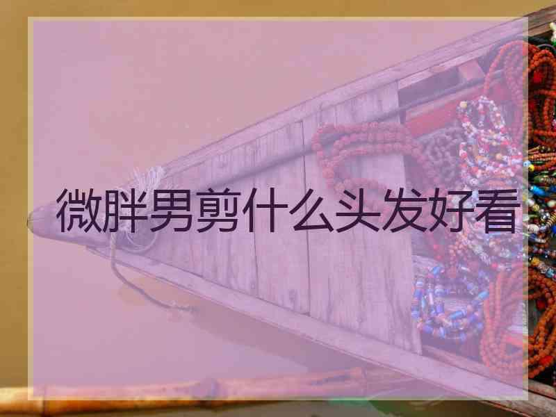 微胖男剪什么头发好看