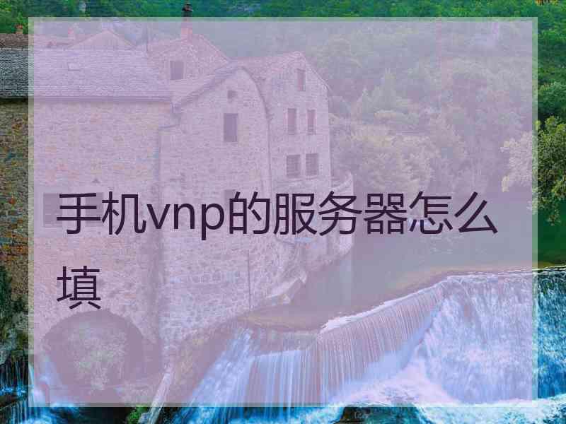 手机vnp的服务器怎么填