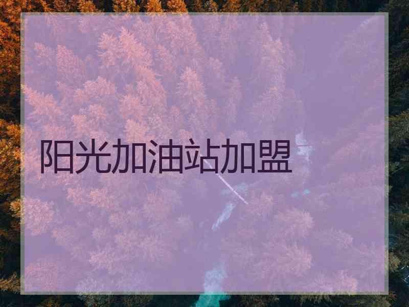 阳光加油站加盟