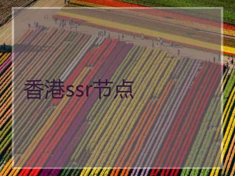 香港ssr节点