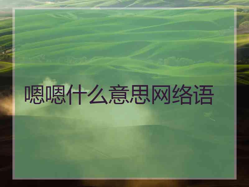 嗯嗯什么意思网络语