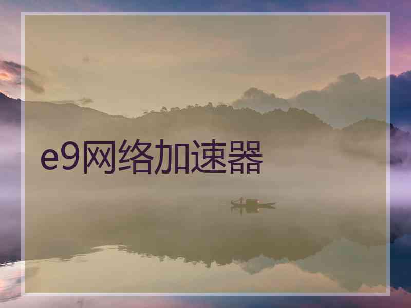 e9网络加速器