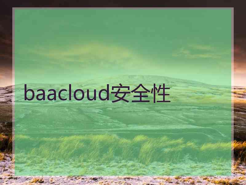 baacloud安全性