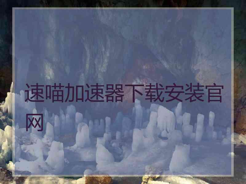 速喵加速器下载安装官网