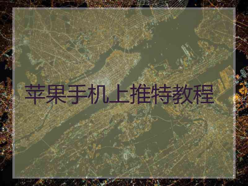 苹果手机上推特教程