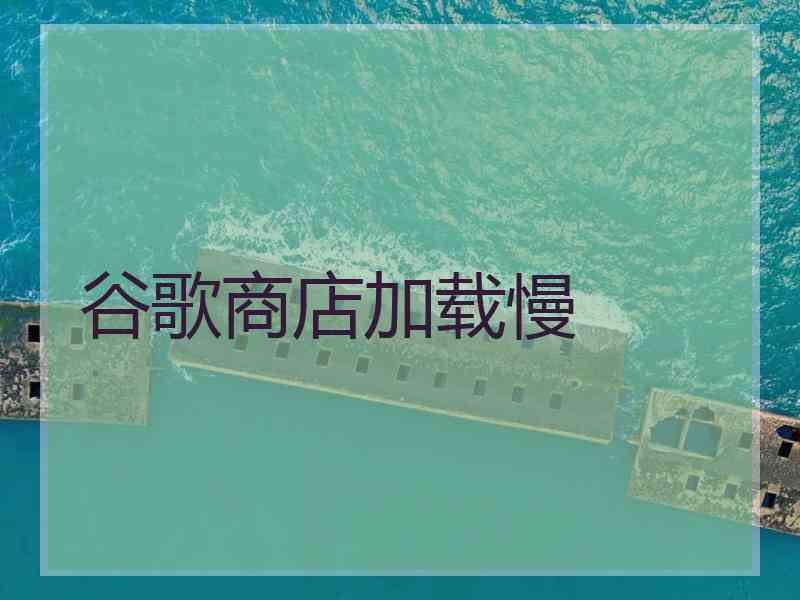 谷歌商店加载慢