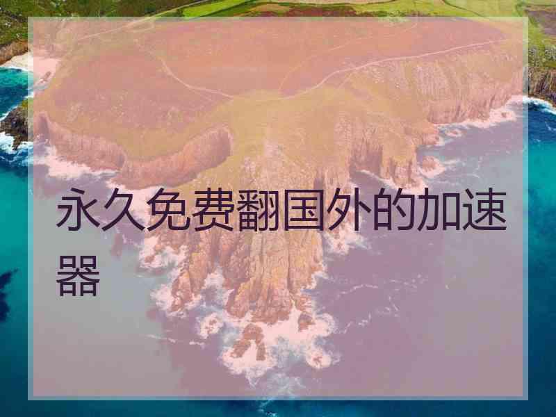 永久免费翻国外的加速器