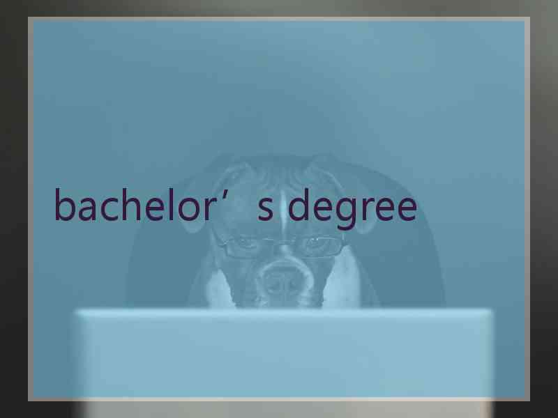 bachelor’s degree