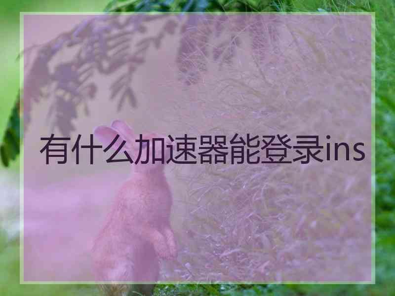 有什么加速器能登录ins