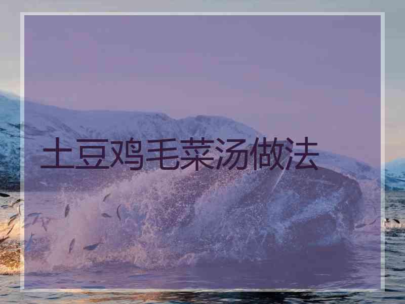 土豆鸡毛菜汤做法