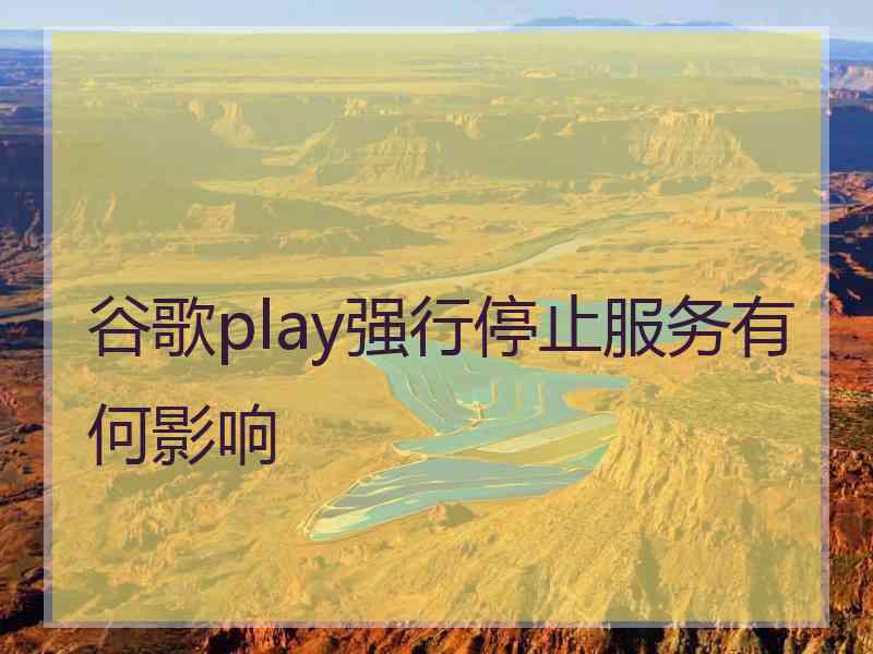 谷歌play强行停止服务有何影响