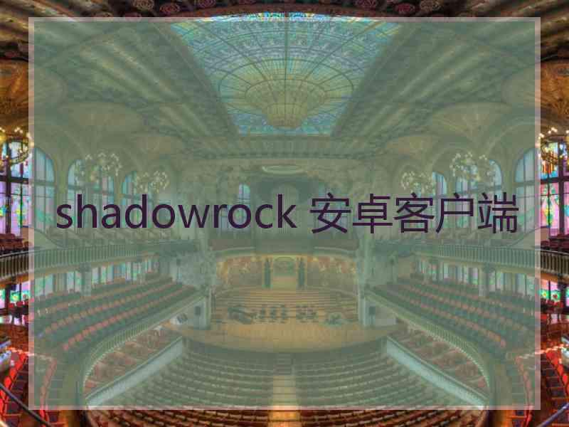 shadowrock 安卓客户端