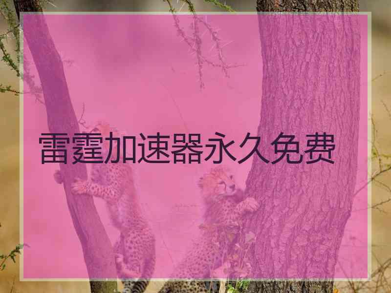 雷霆加速器永久免费