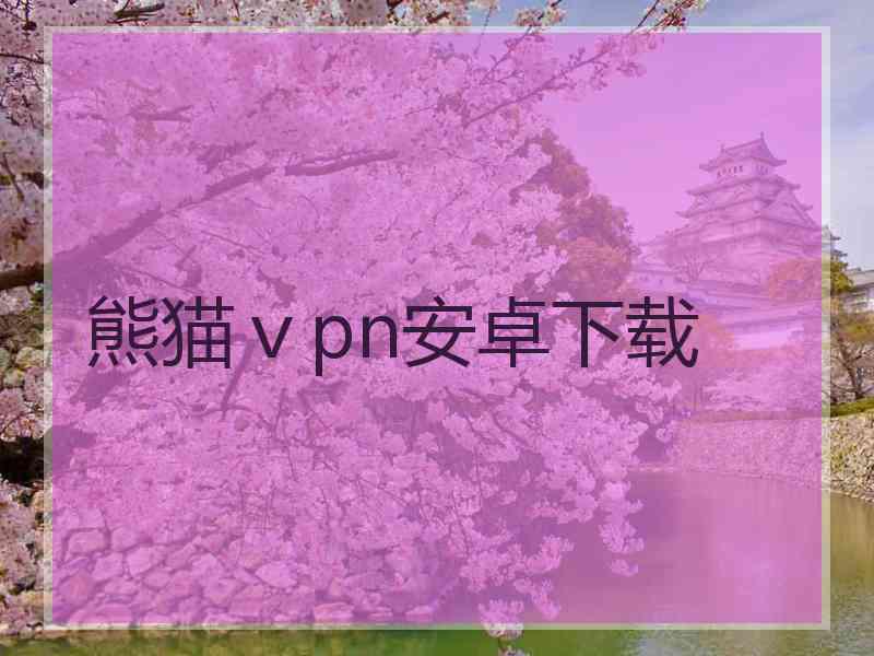 熊猫ⅴpn安卓下载