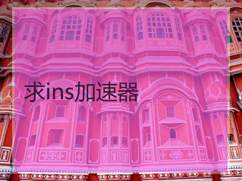 求ins加速器