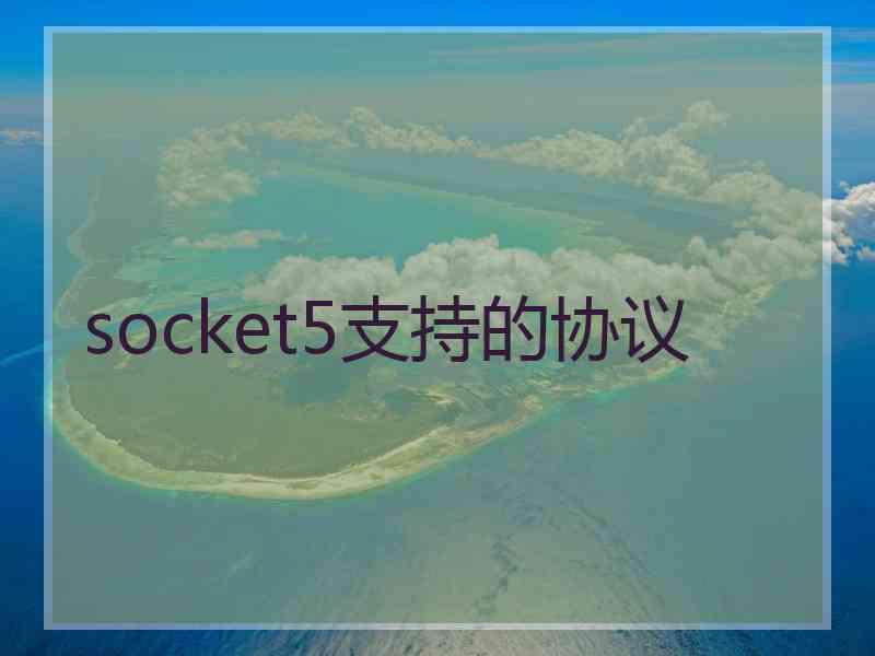 socket5支持的协议