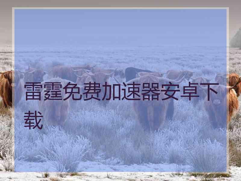 雷霆免费加速器安卓下载
