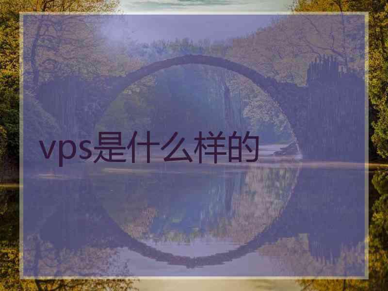 vps是什么样的