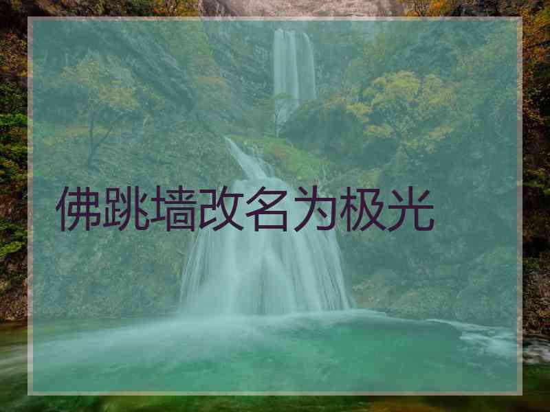 佛跳墙改名为极光