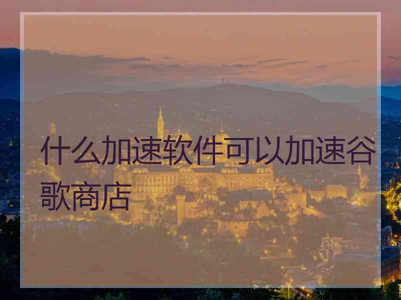 什么加速软件可以加速谷歌商店
