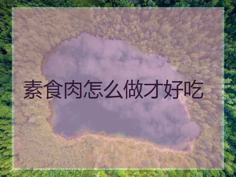 素食肉怎么做才好吃