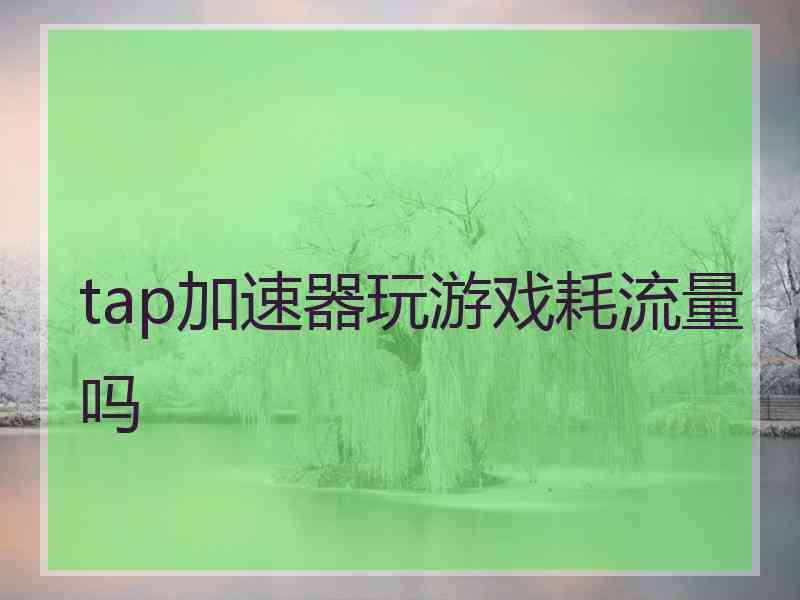 tap加速器玩游戏耗流量吗
