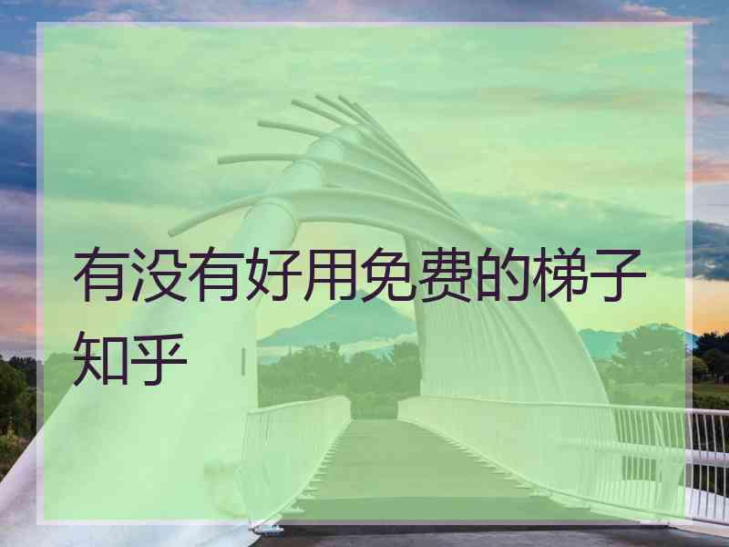 有没有好用免费的梯子 知乎