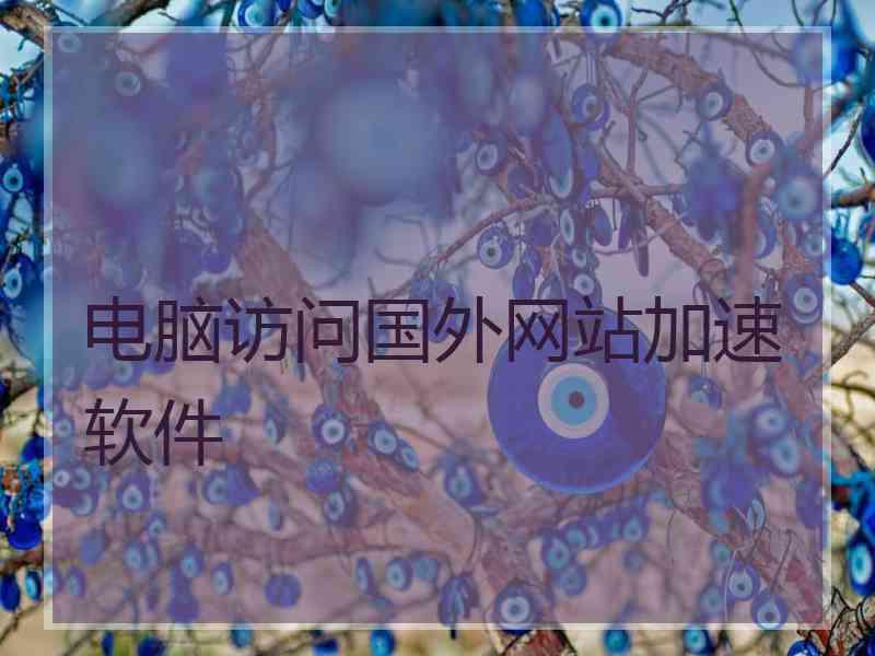 电脑访问国外网站加速软件