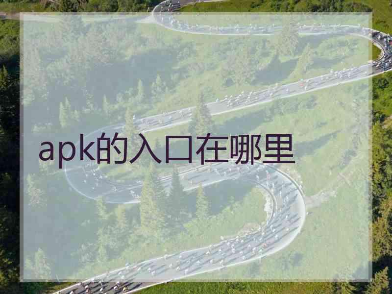 apk的入口在哪里