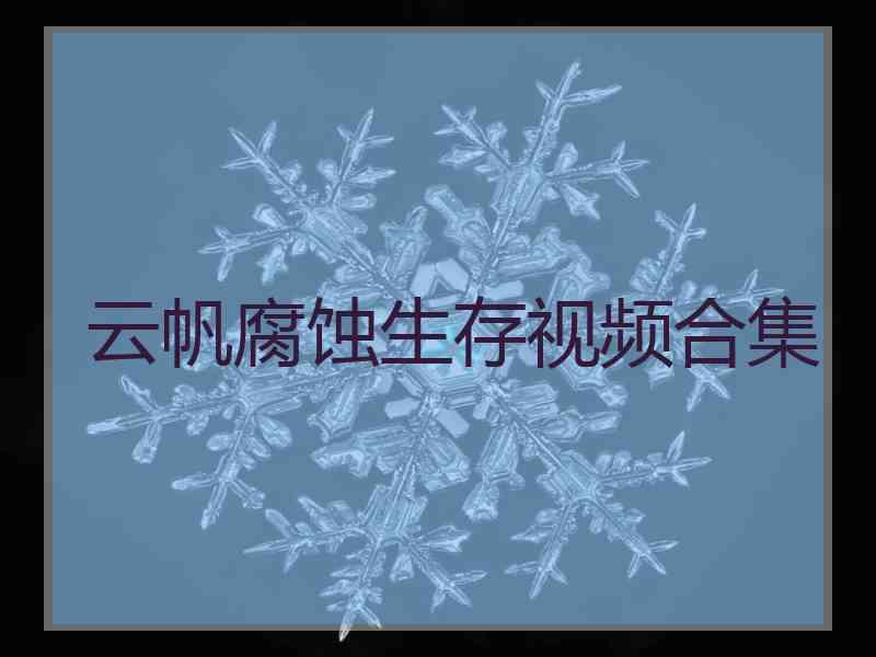 云帆腐蚀生存视频合集