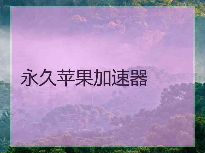 永久苹果加速器