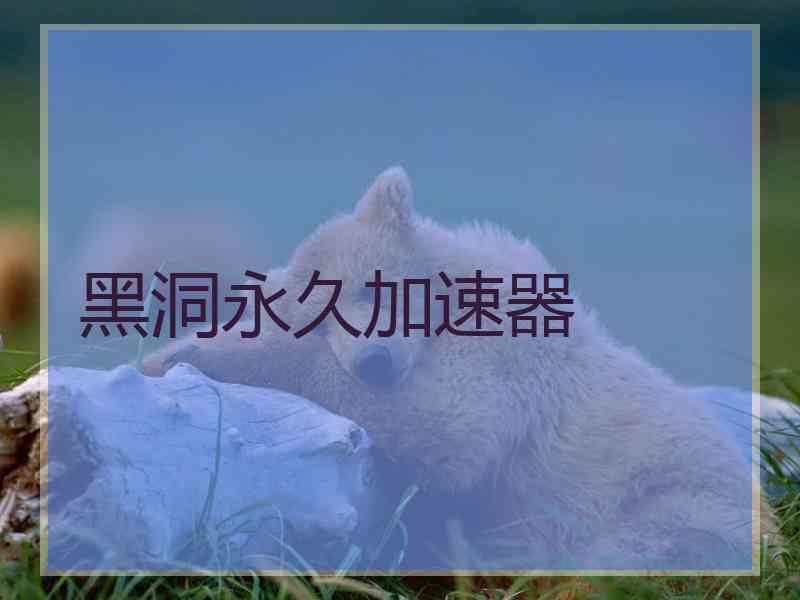 黑洞永久加速器