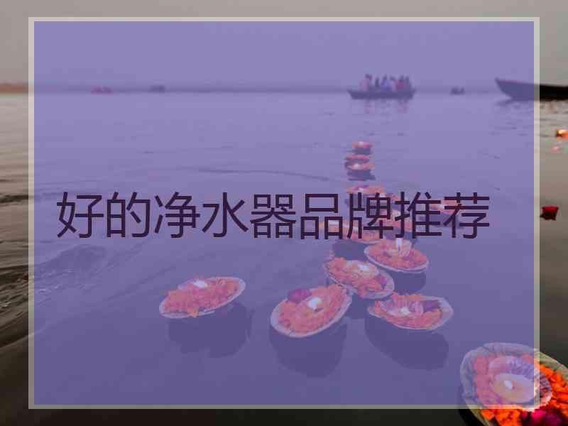 好的净水器品牌推荐