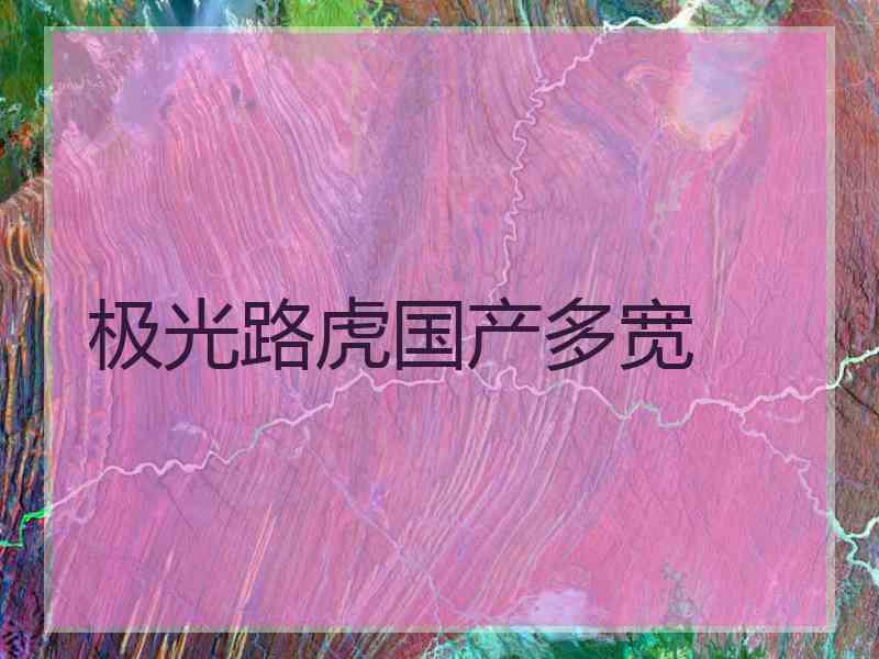 极光路虎国产多宽