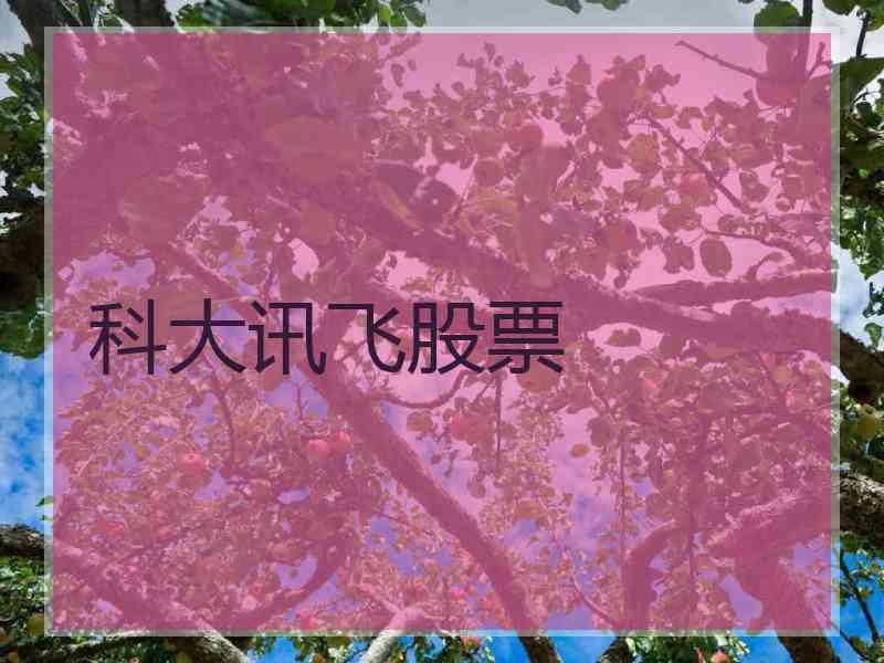 科大讯飞股票