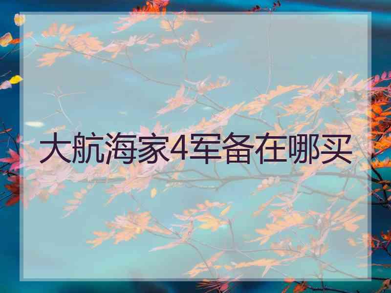 大航海家4军备在哪买