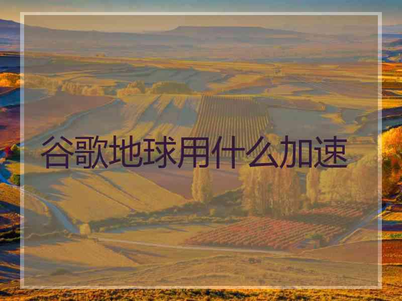 谷歌地球用什么加速