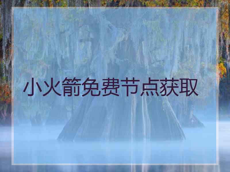 小火箭免费节点获取